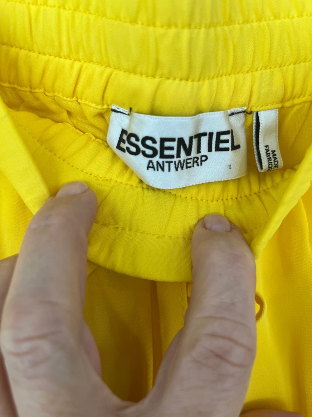 Yellow Wide-Leg Drawstring Pants - Picture 2 of 3
